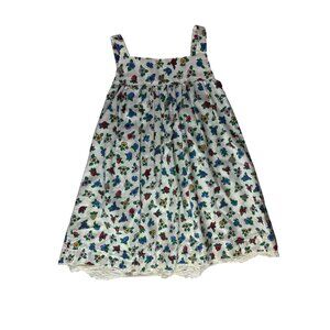 Vintage Kids Handmade Little Girls Floral Sundress With Lace Trim Darling Spring